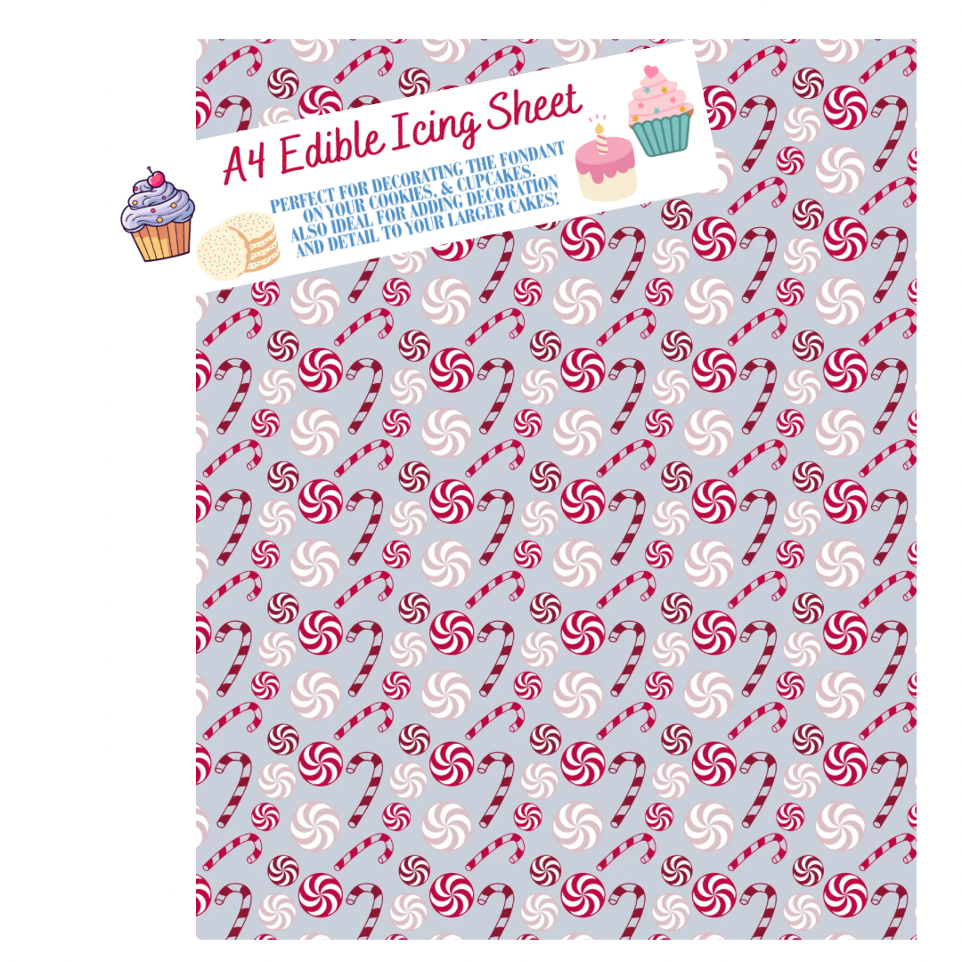 Candy Cane Decorative Printed Tissue Paper 24 Sheets of 20 inchx30 inch