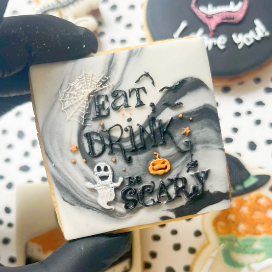 Eat, Drink and Be Scary Embosser. Style #2.