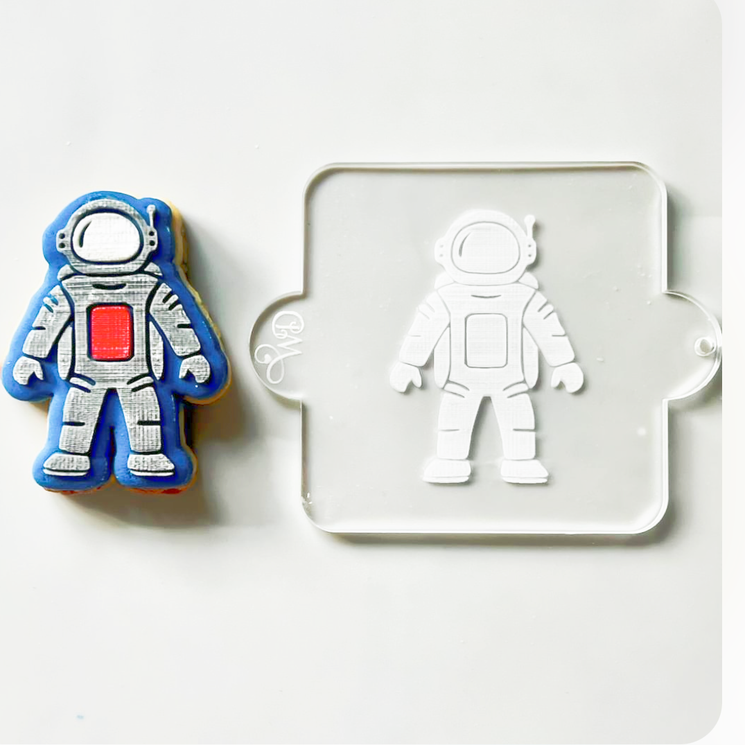 Spaceman Astronaut Embosser and Cookie Cutter Set.