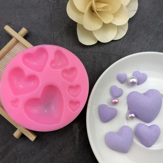 Variety of Hearts Silicone Mould