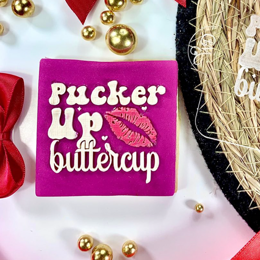 Pucker Up Butter Cup Cookie Embosser.