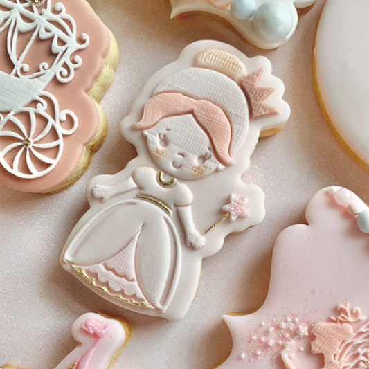 Cute Princess Embosser and Matching Cookie Cutter Set.