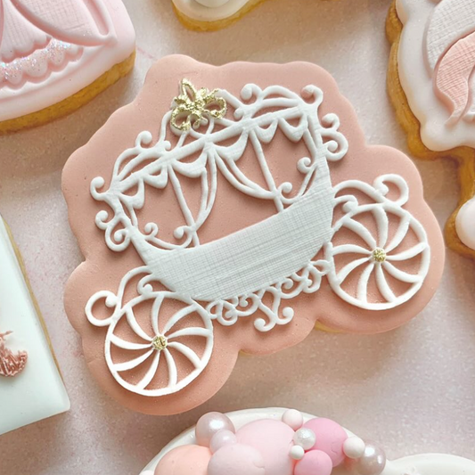 Princess Carriage Embosser and Matching Cookie Cutter Set.
