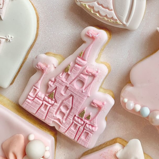 Princess Castle Embosser and Matching Cookie Cutter Set.