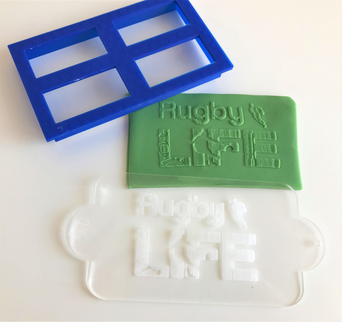 Rugby Life Embosser and Cookie Cutter Set.