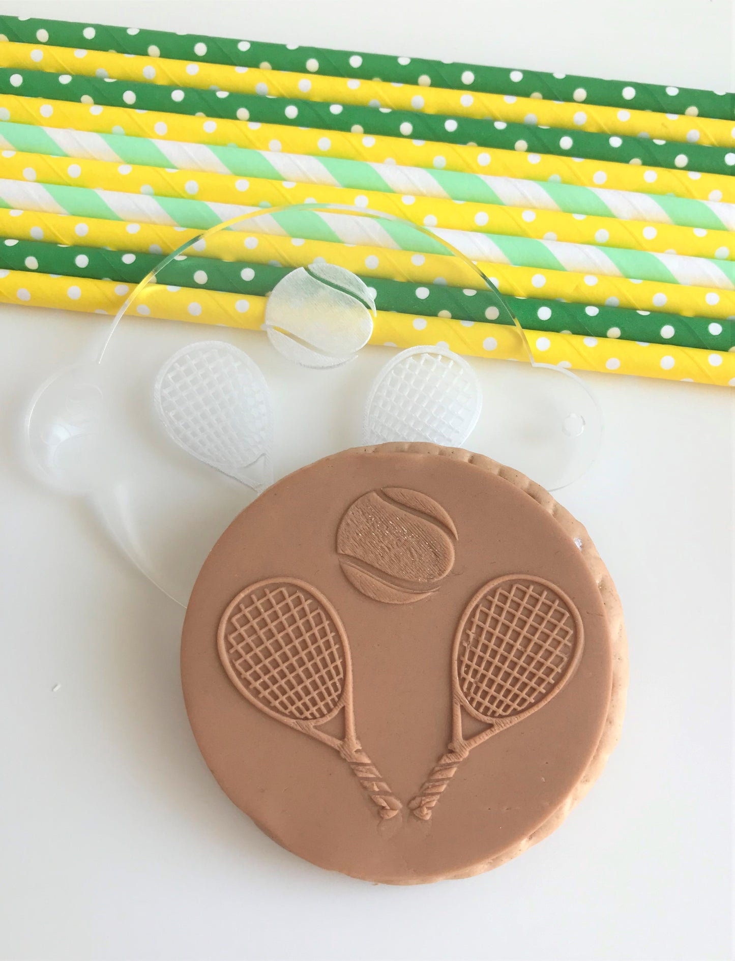 Pair of Tennis Racquets and Tennis Ball Embosser