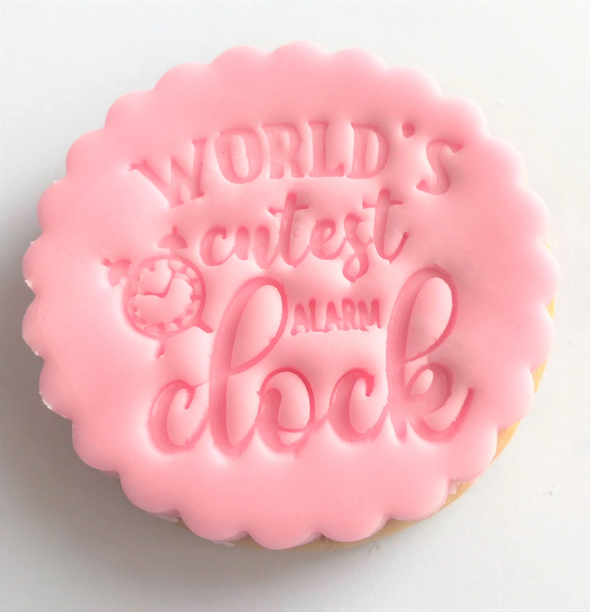 World's Cutest Alarm Clock Cookie Stamp.