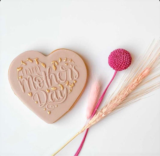 Happy Mother's Day Floral Heart Embosser