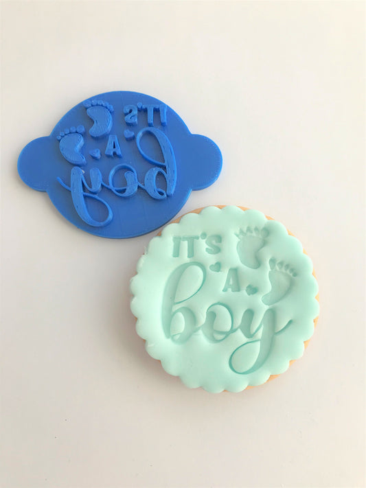 It's a Boy Cookie Stamp. Style #1