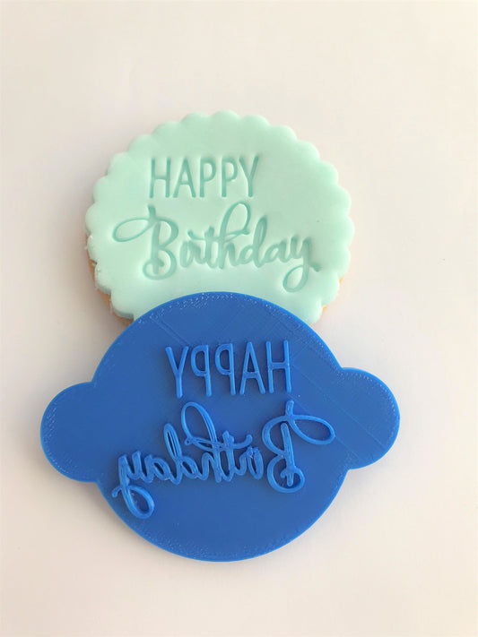 Happy Birthday Cookie Stamp. Style #1.