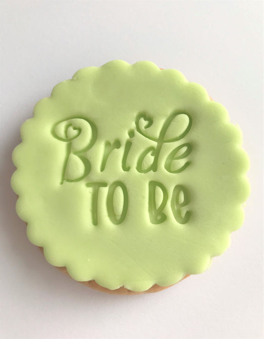 Bride To Be Cookie Stamp. Icing Embosser.