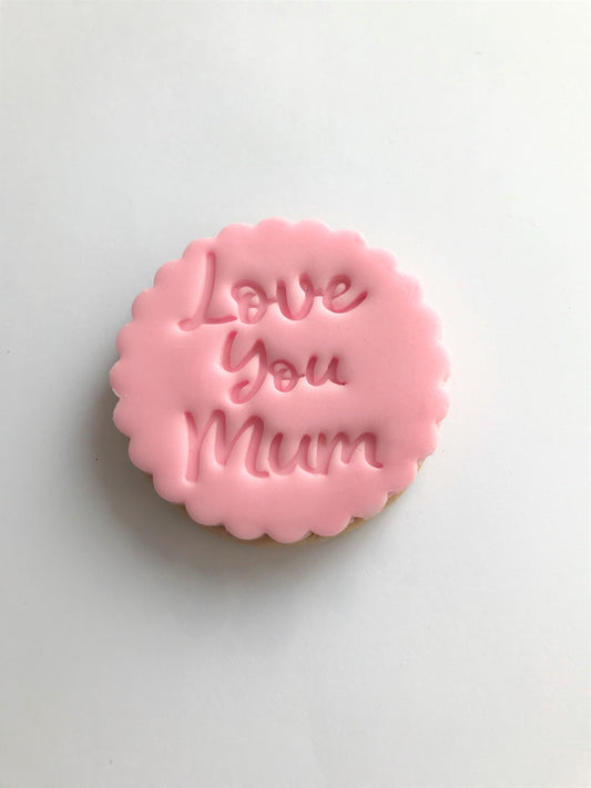 Love You Mum Cookie and Cupcake Stamp.