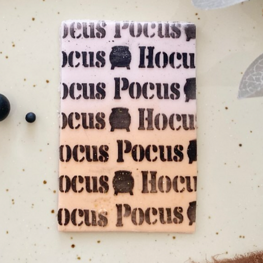 Hocus Pocus Word Halloween Stencil.
