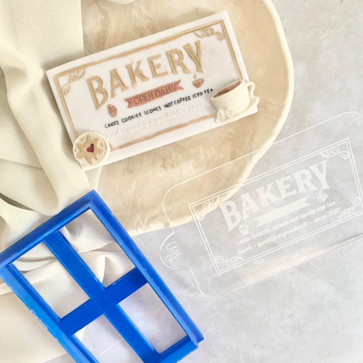 Bakery Sign Embosser and Cookie Cutter Set.