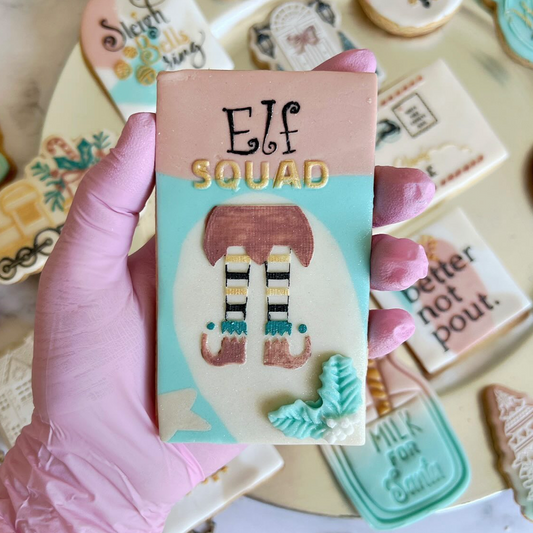 Elf Squad Embosser and Cookie Cutter Set.