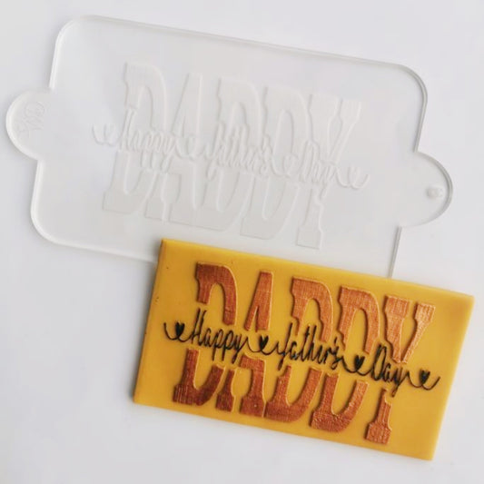Daddy Happy Father's Day Embosser and Cookie Cutter Set.