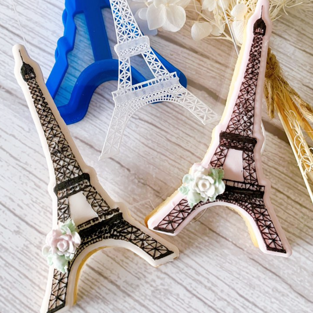 Eiffel Tower Embosser and Cookie Cutter Set.