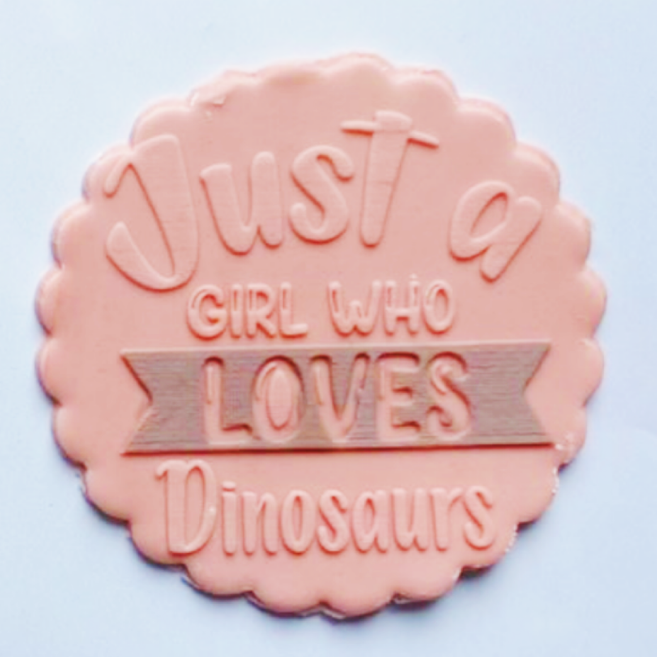 Just a Girl Who Loves Dinosaurs Embosser.