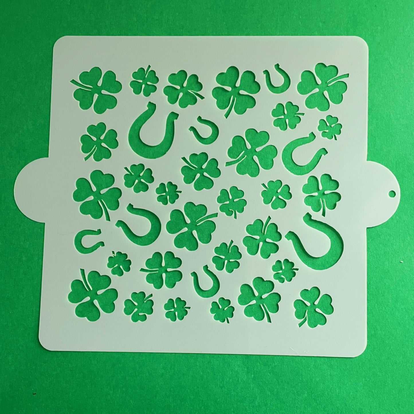 Four Leaf Clover and Horseshoe Stencil.