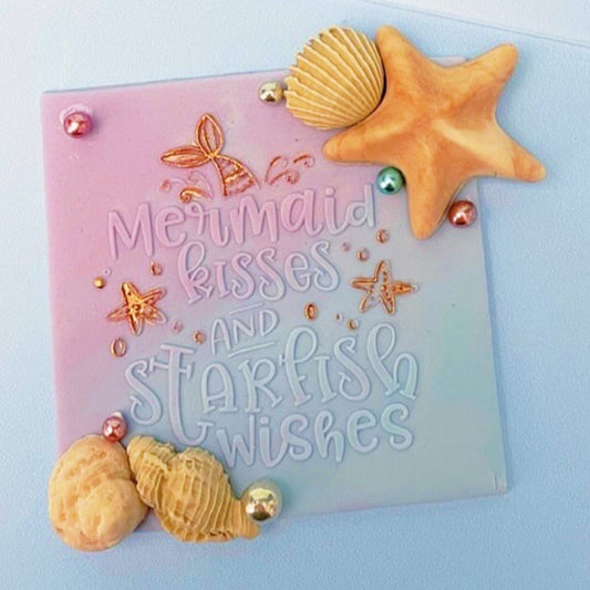 Mermaid Kisses and Starfish Wishes Embosser.