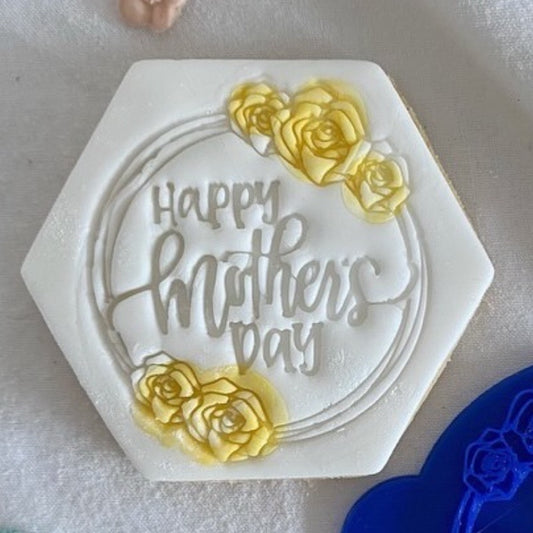 Happy Mother's Day with Floral Border Stamp