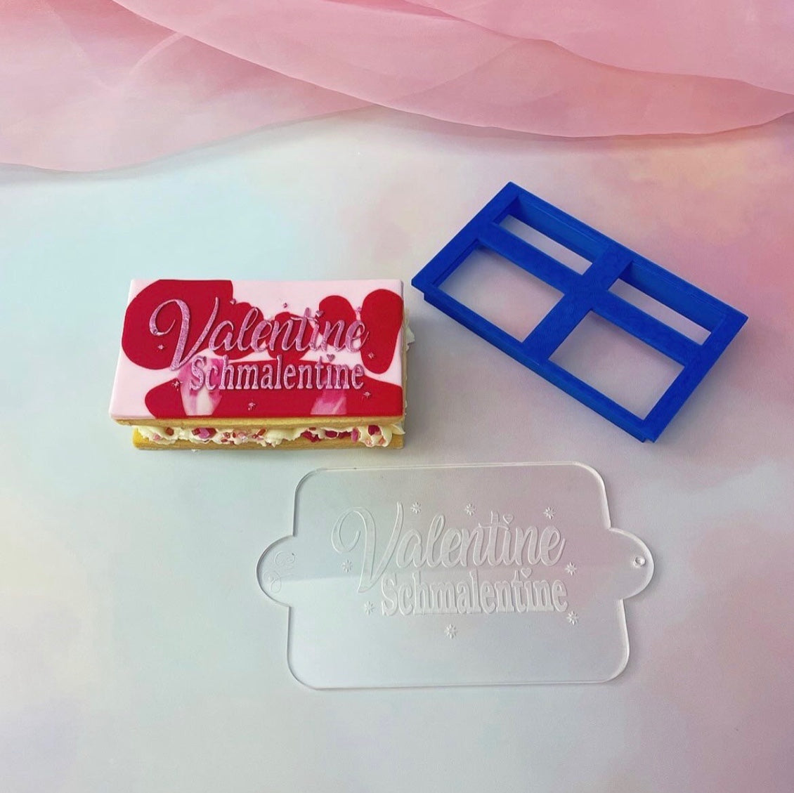 Valentine Schmalentine Embosser and Cookie Cutter Set.
