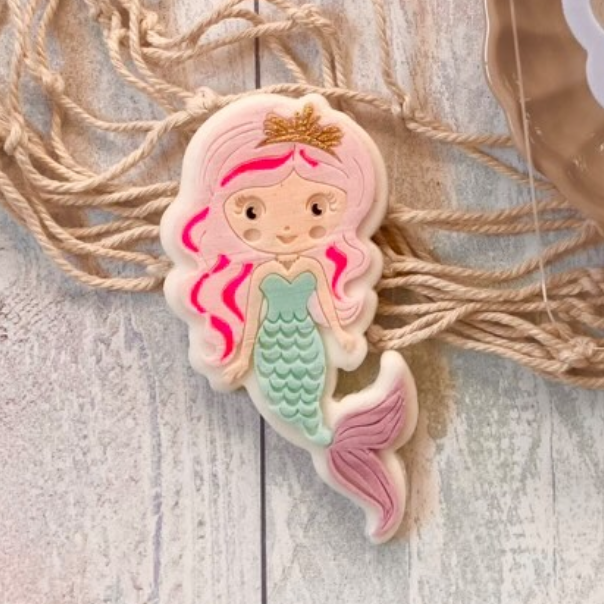 Mermaid Embosser and Cookie Cutter Set.