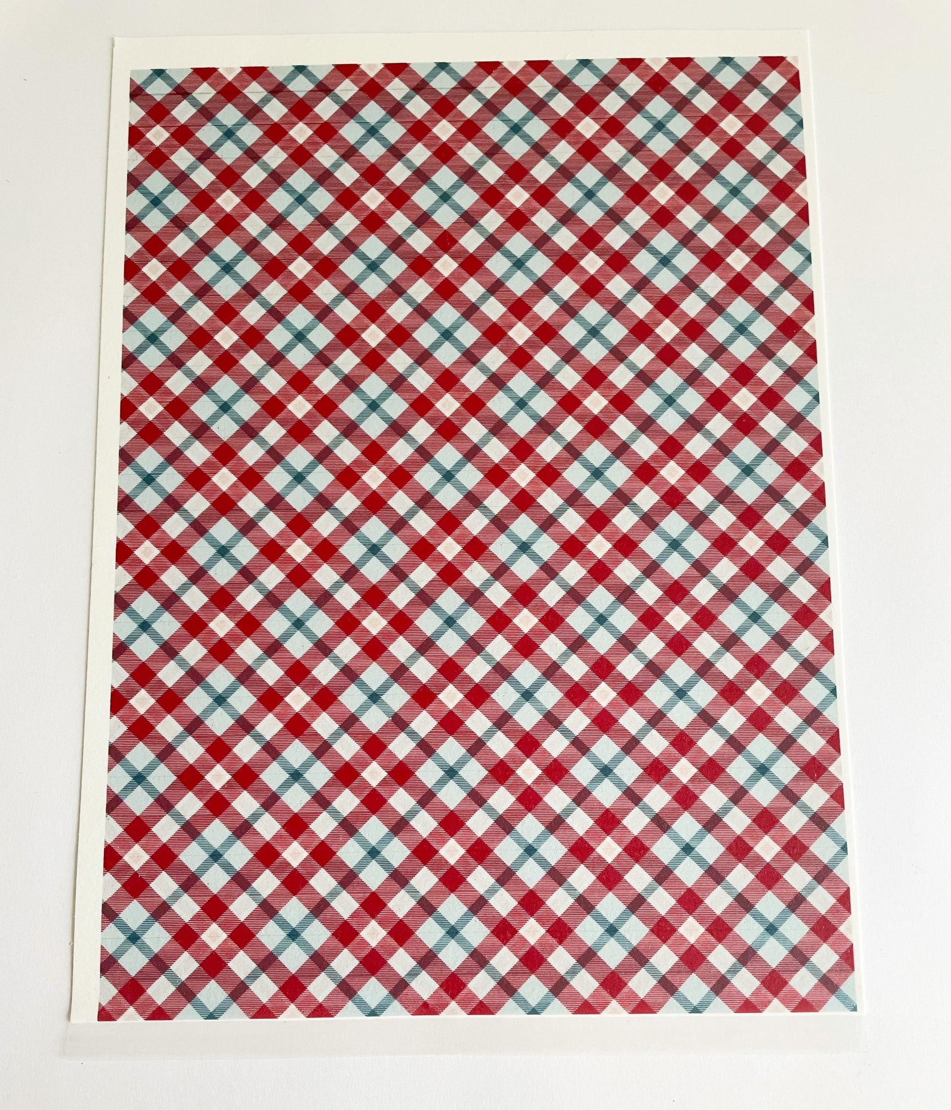 A4 Tartan Printed Edible Icing Sheet - Cake Wrap, Cookie and Cupcake Decor