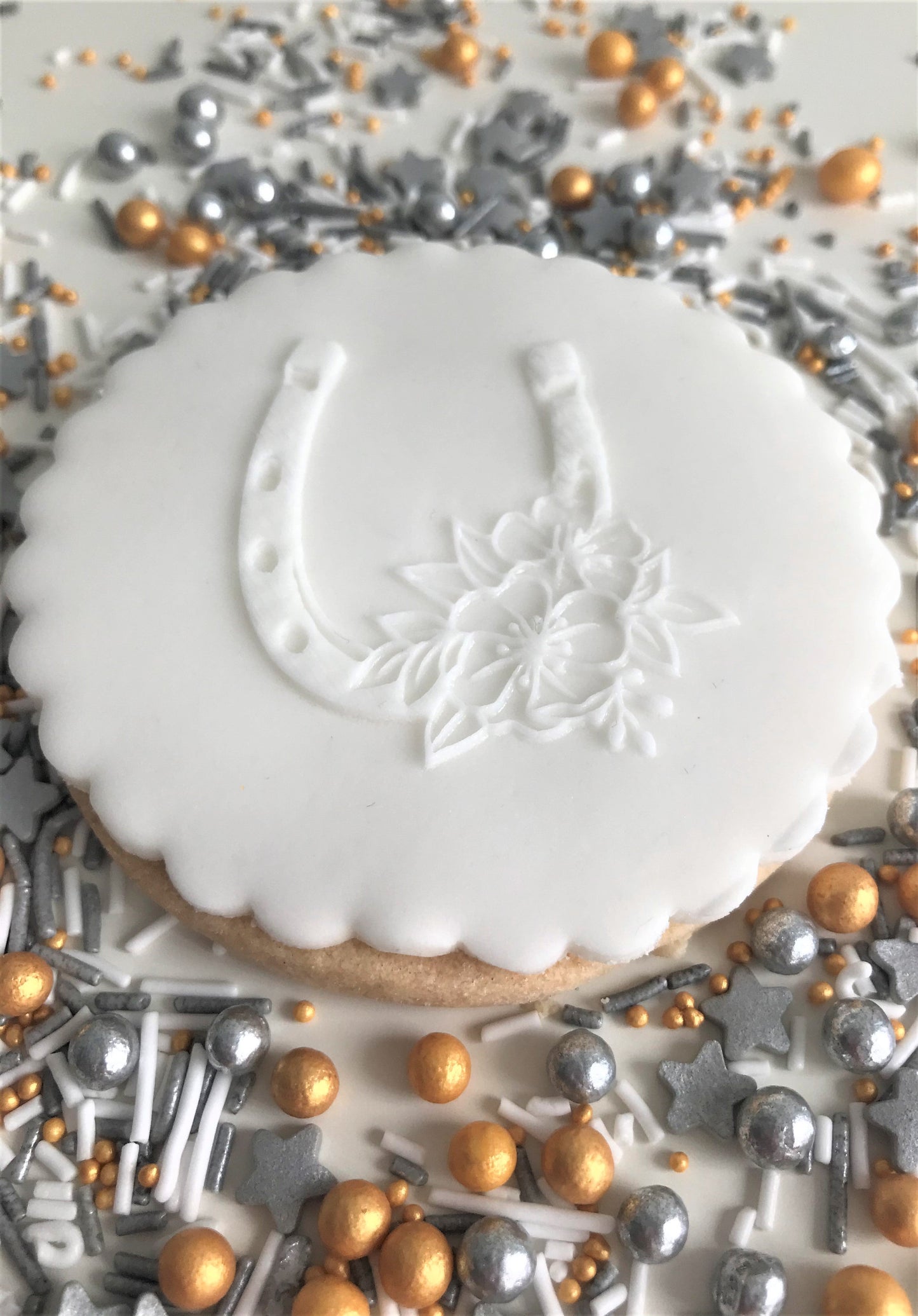 Floral Horseshoe Wedding Embosser - Slight Second