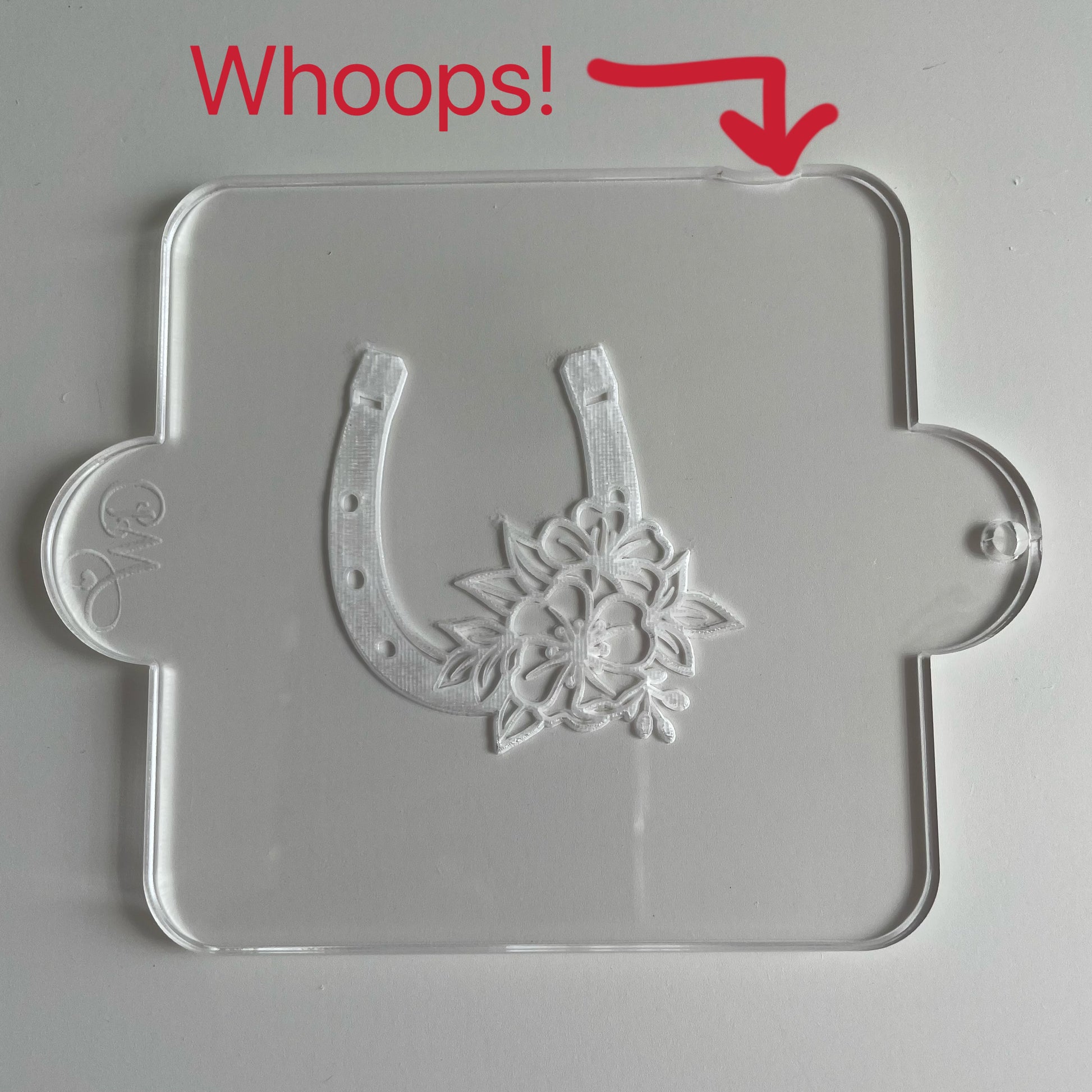 Floral Horseshoe Wedding Embosser - Slight Second