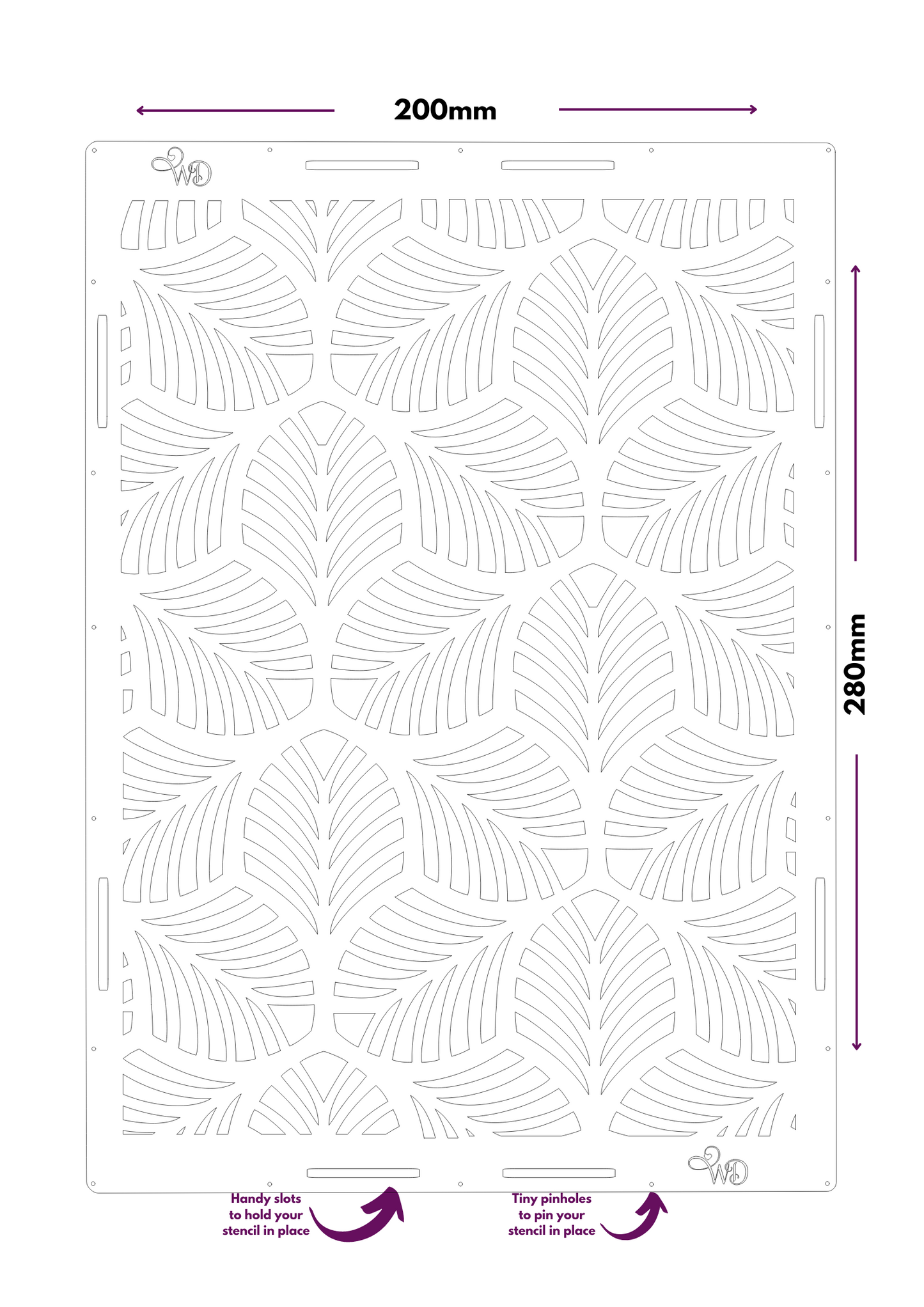 Typically Tropical Leaf Stencil.