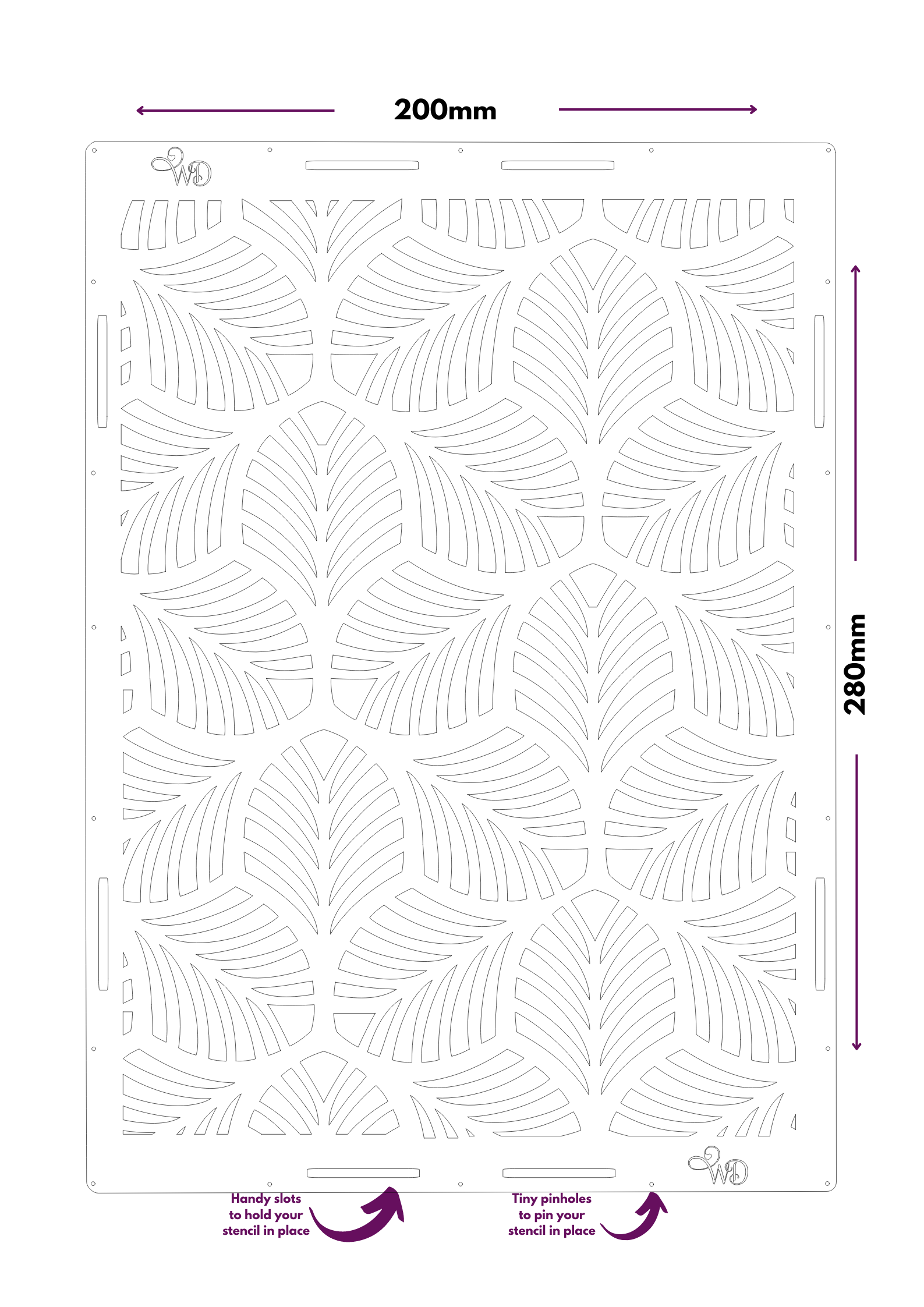 Typically Tropical Leaf Stencil.