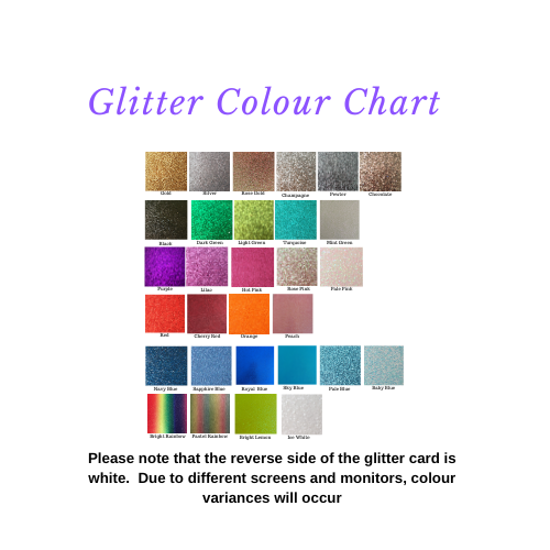 Half Glitter Card Topper