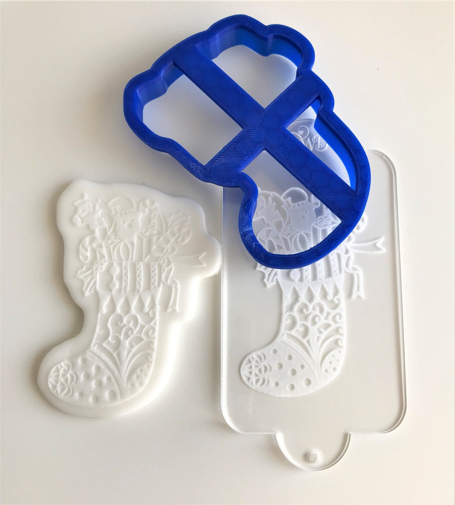 Christmas Toy Stocking Embosser and Cookie Cutter Set.