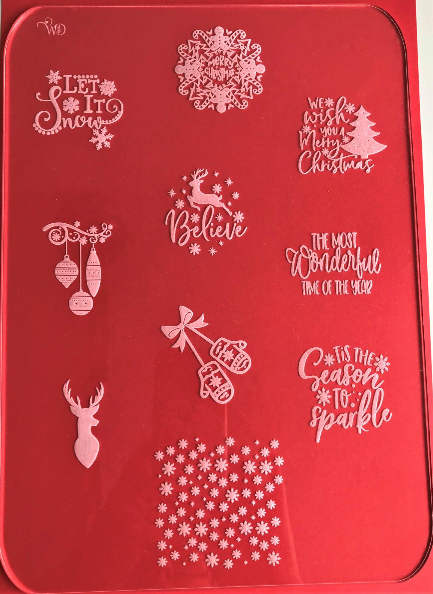 10 Mini Images Christmas Embossing Slab.