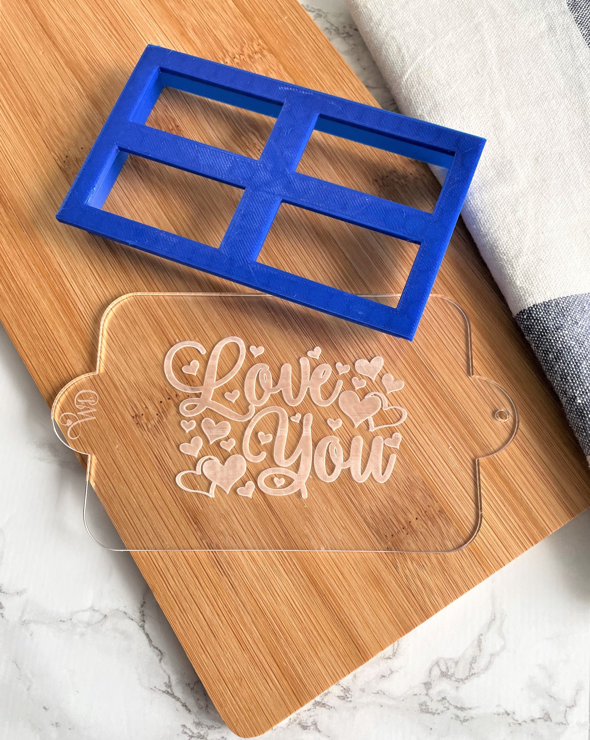 Love You Hearts Embosser and Cookie Cutter Set.