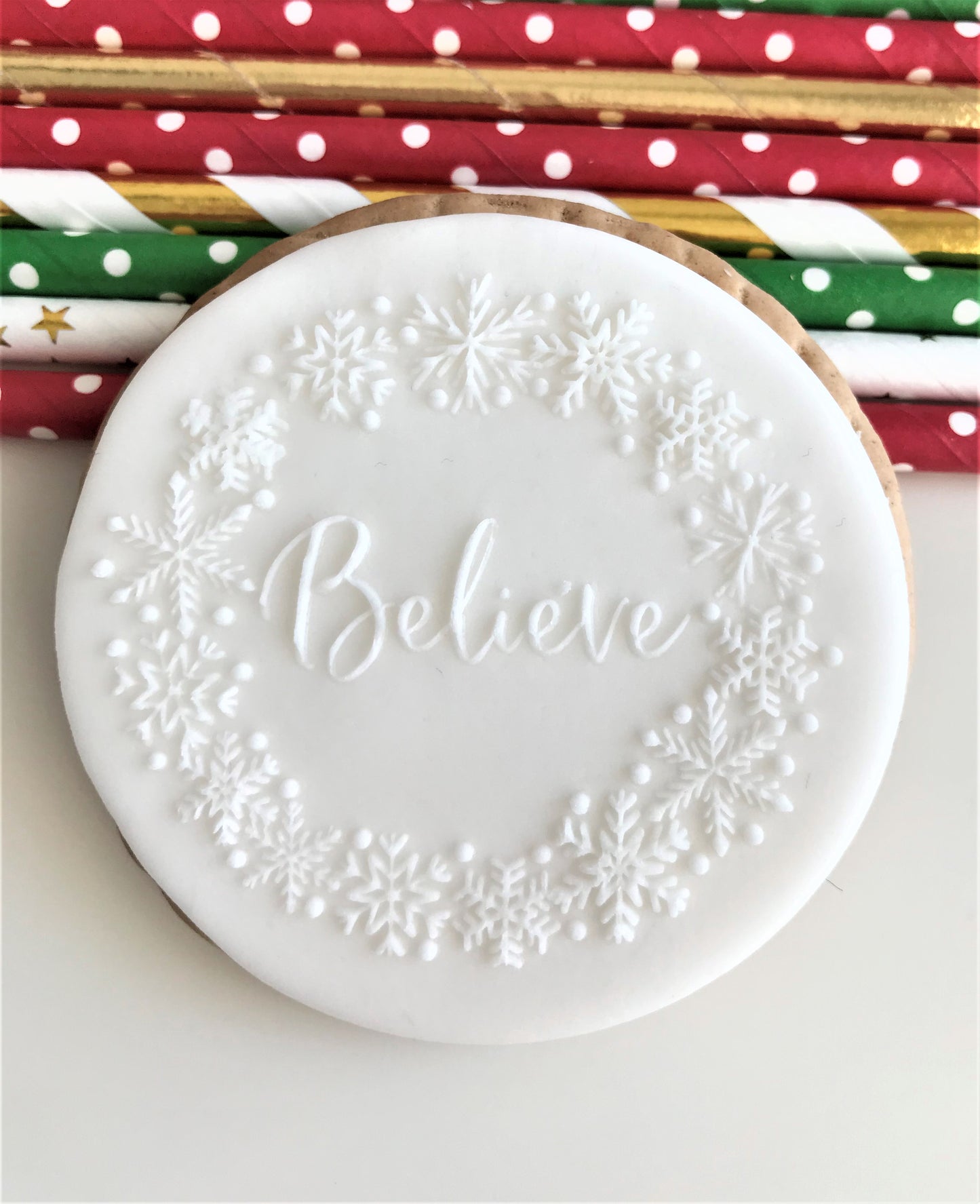 Believe Snowflake Wreath Embosser