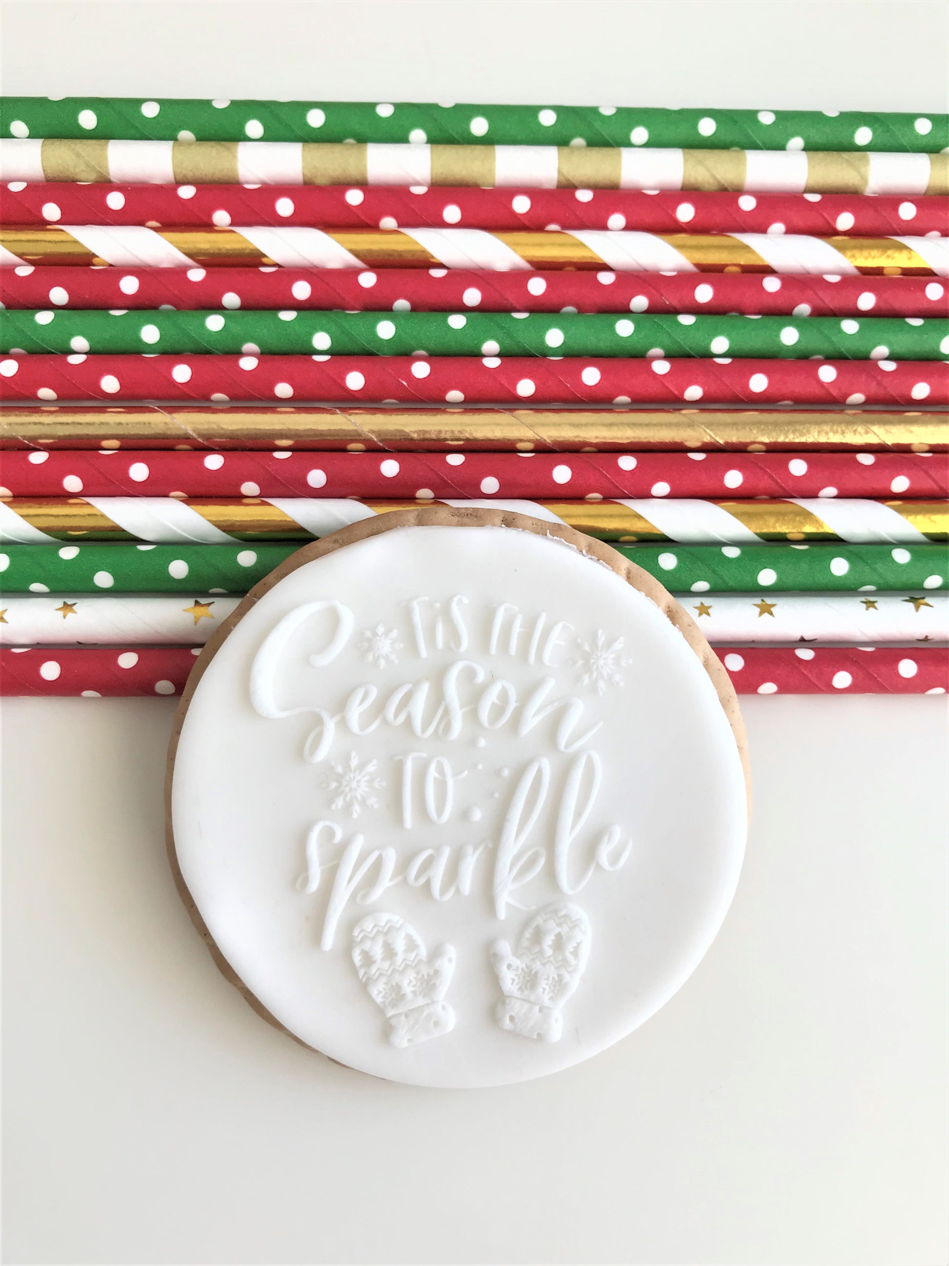 Tis the Season to Sparkle Christmas Icing Embosser