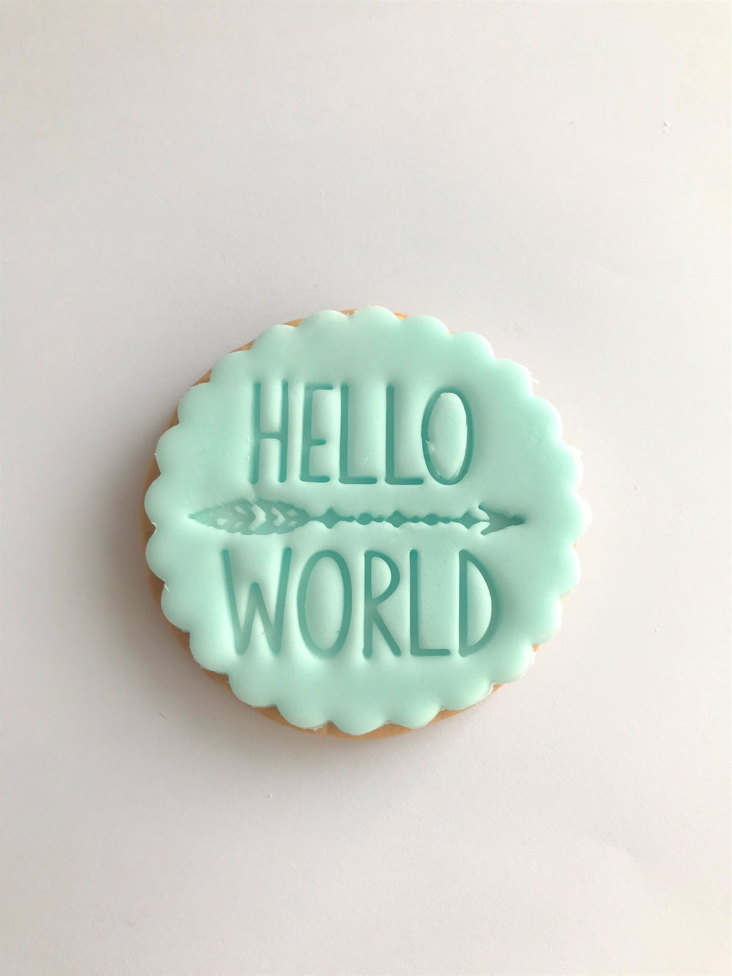 Hello World Cookie Stamp.