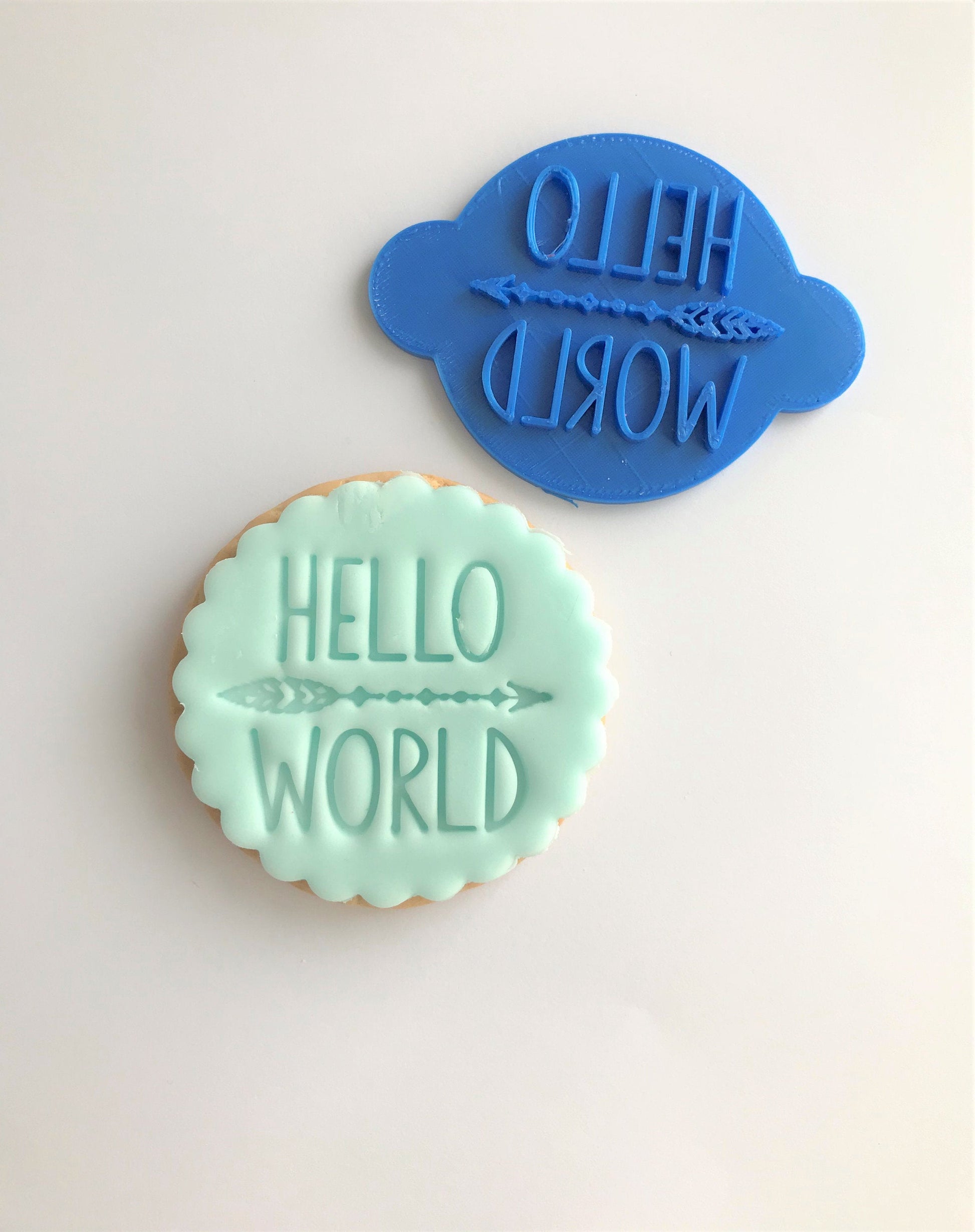 Hello World Cookie Stamp.