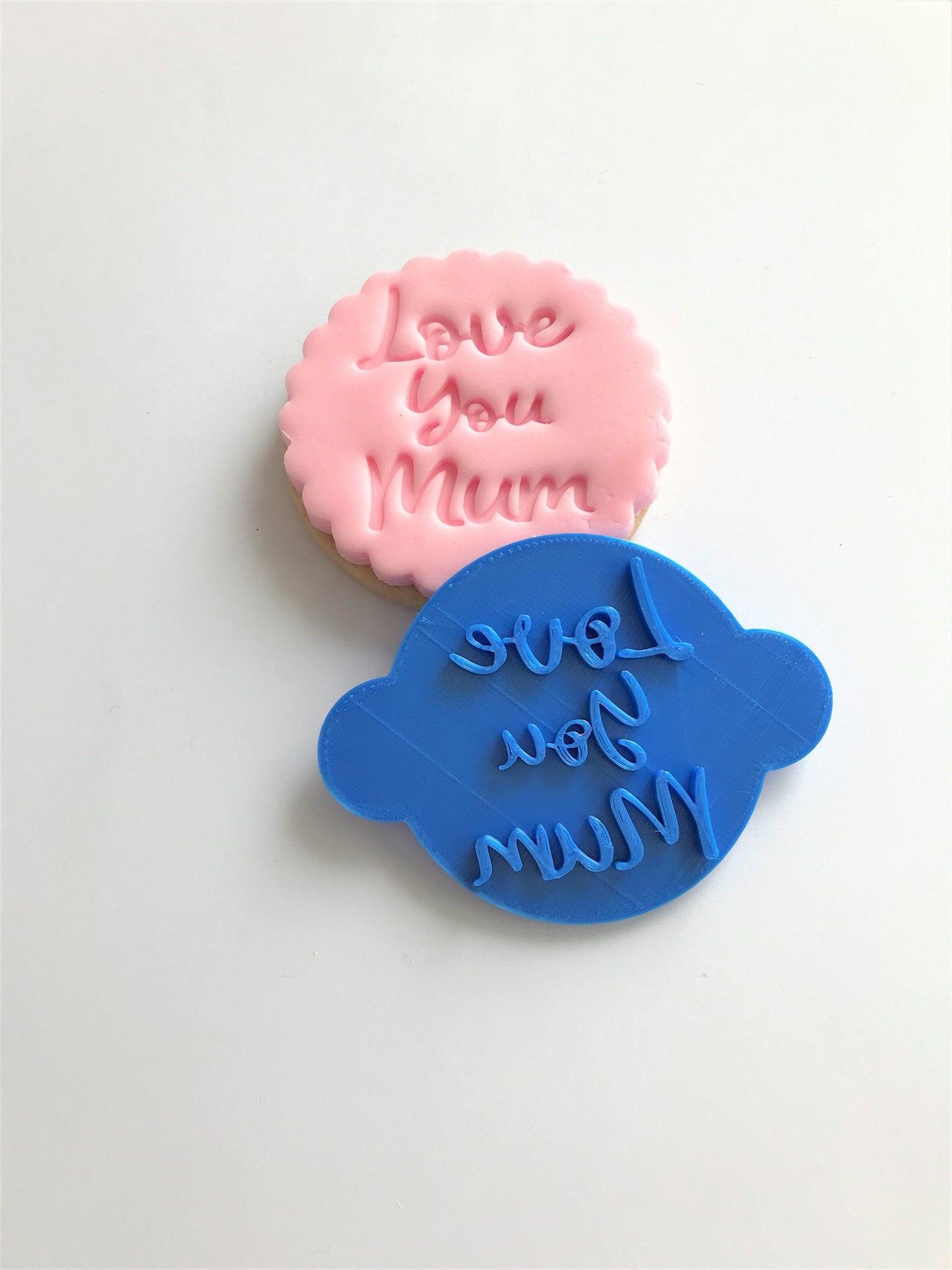 Love You Mum Cookie and Cupcake Stamp.