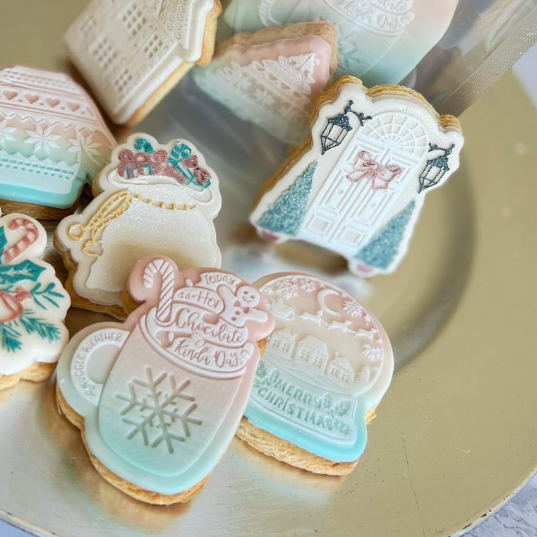 Christmas Snow Globe Embosser and Matching Cookie Cutter Set.