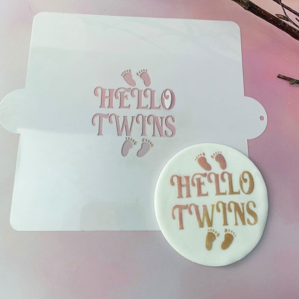 Hello Twins Cookie Stencil.