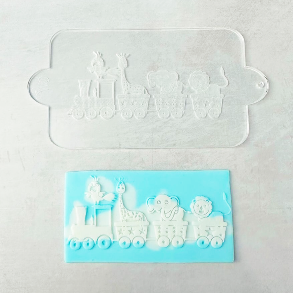 Circus Animal Train Embosser and Cookie Cutter Set.