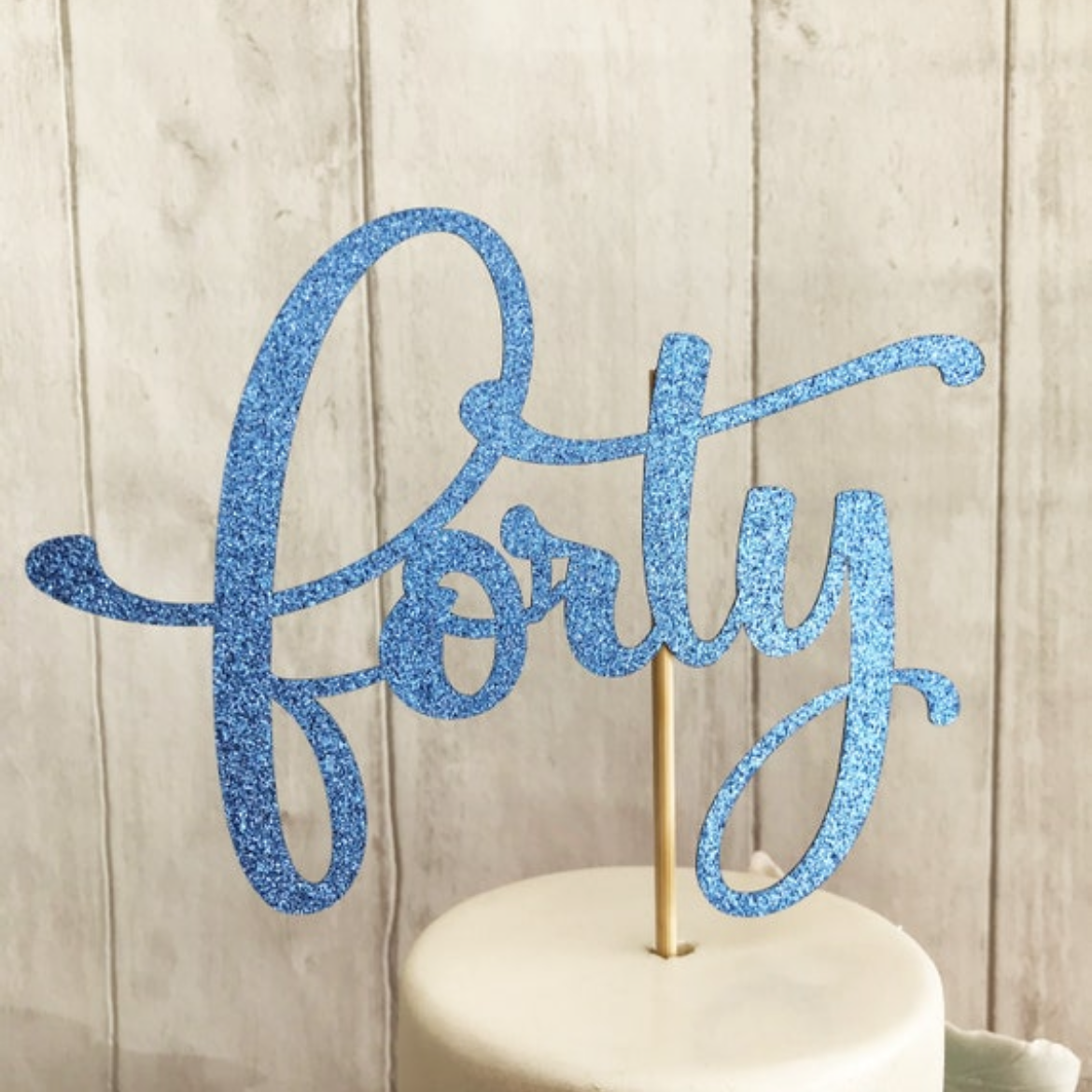 Forty Glitter Card Topper