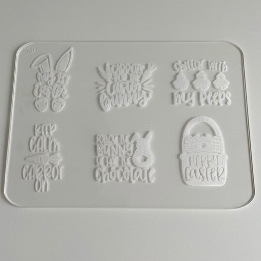 Medium Easter Embossing Slab. Multiple Images.