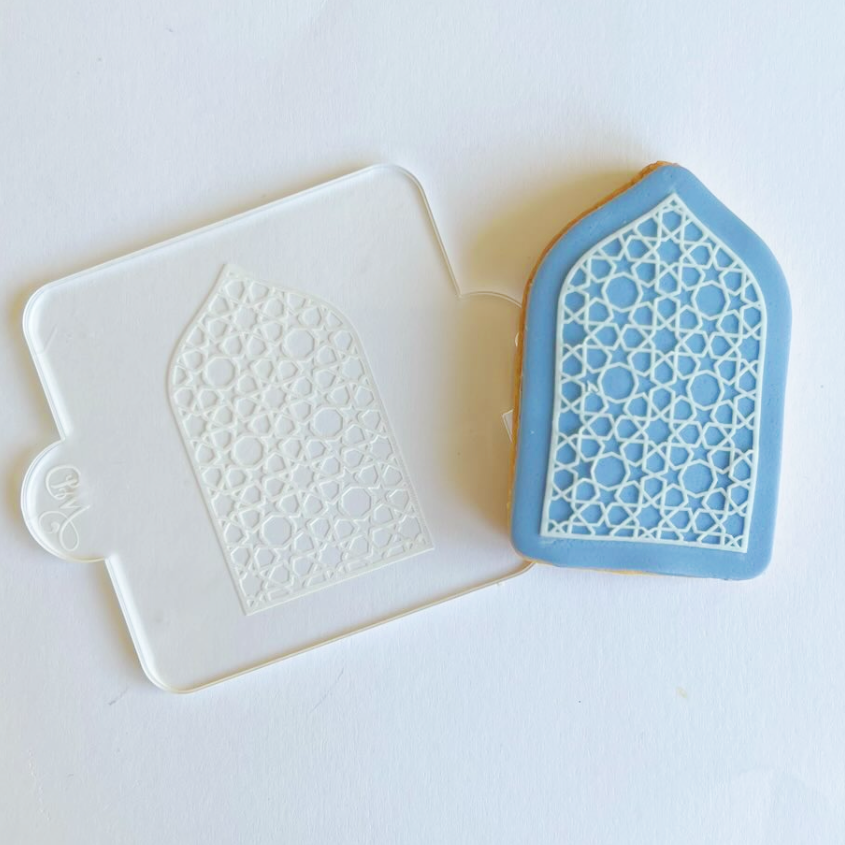 Islamic Window Pattern Embosser and Matching Cookie Cutter.