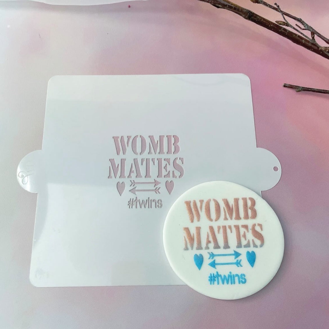 Womb Mates Cookie Stencil.