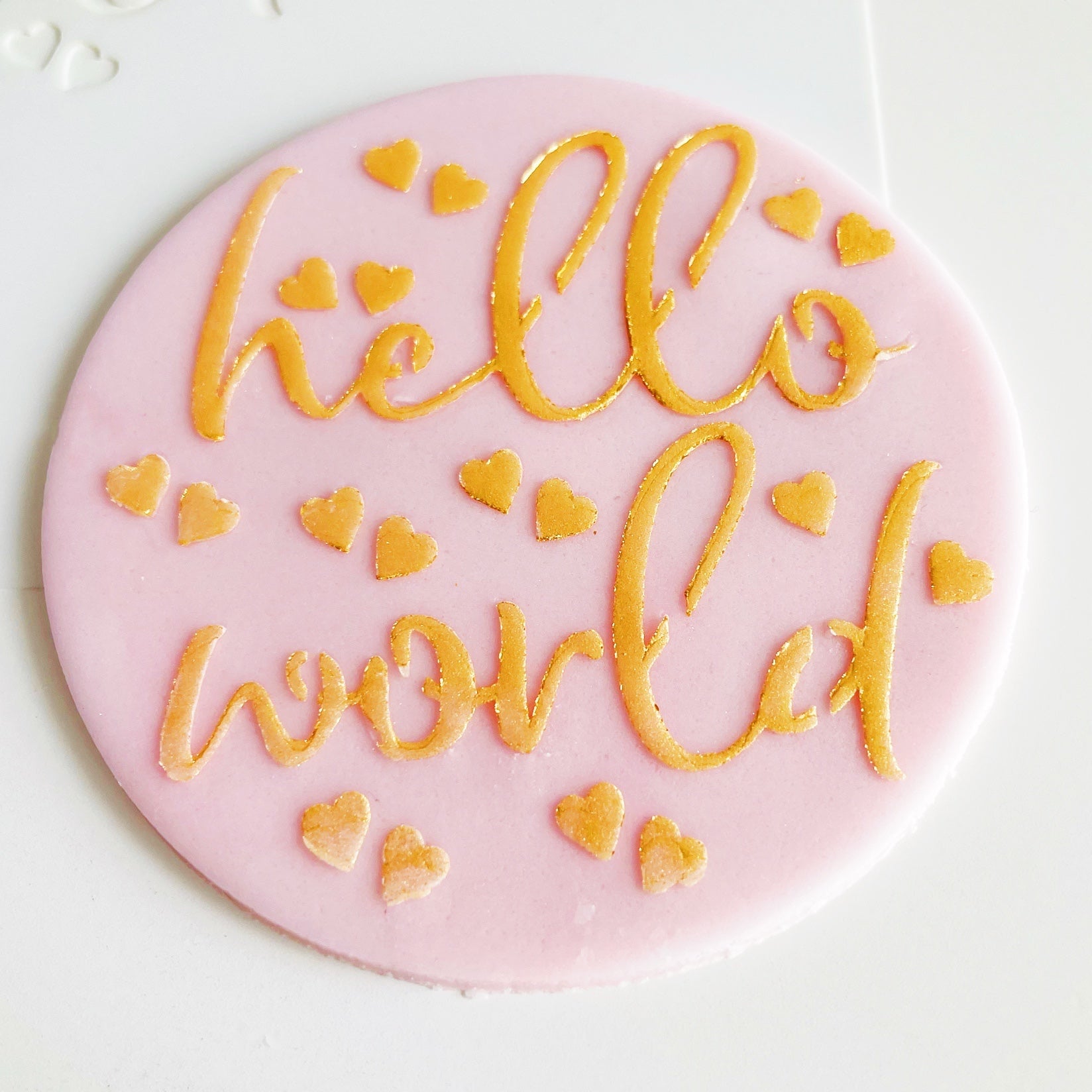 Hello World Cookie Stencil.