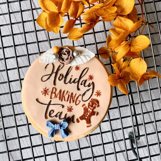 Holiday Baking Team Christmas Embosser Stamp